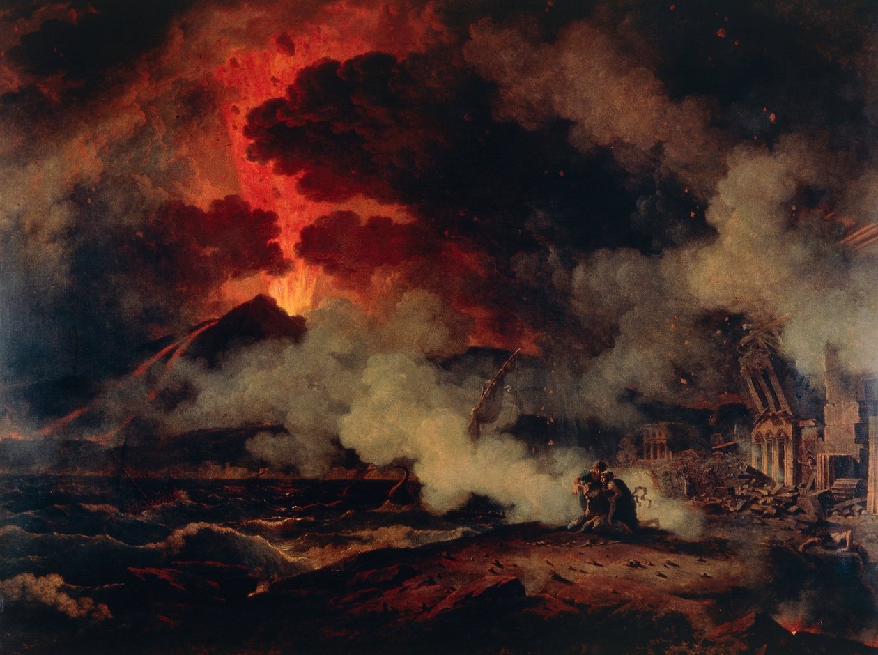 Uitbarsting van de Vesuvius door Pierre Henri de Valenciennes