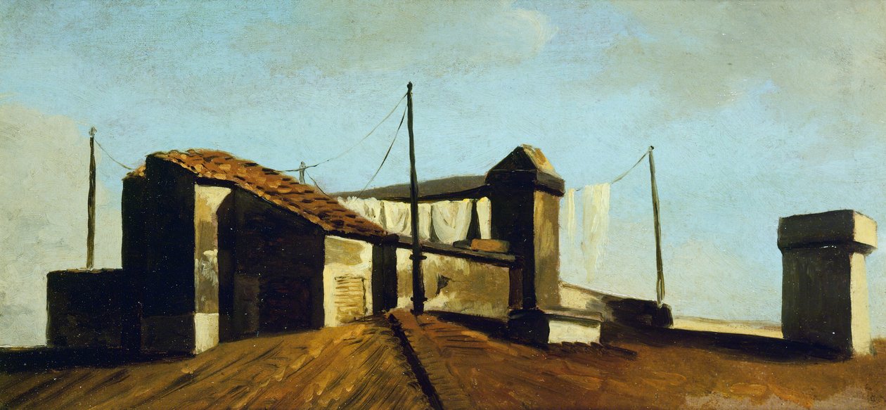 Romeinse daken in de zon door Pierre Henri de Valenciennes