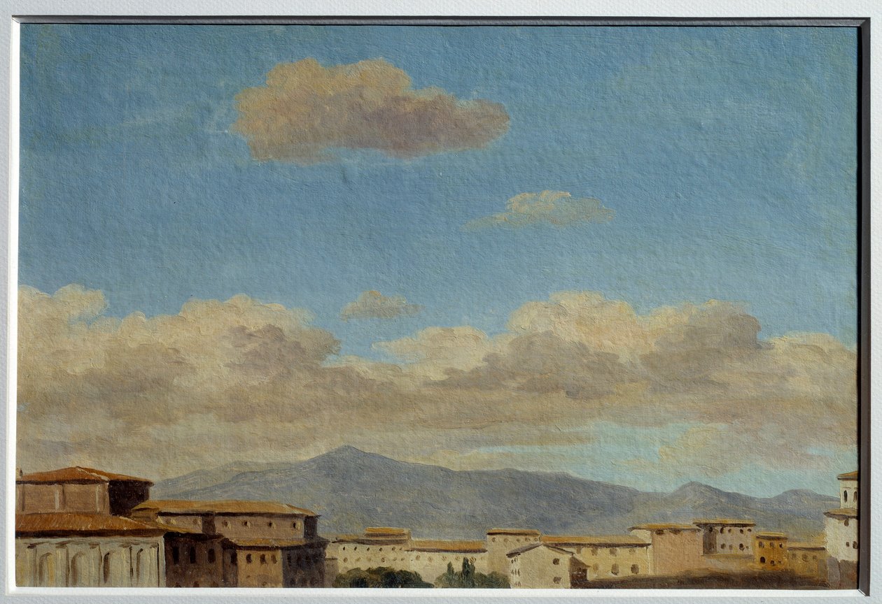 Luchtstudie bij Quirinal (Rome). Schilderij door Pierre Henri De Valenciennes door Pierre Henri de Valenciennes