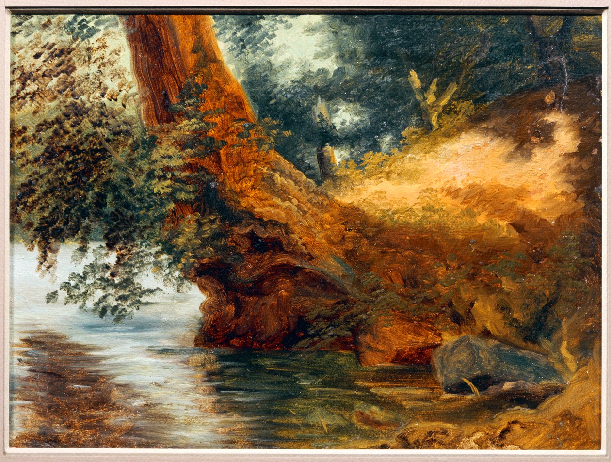 Sur la rive du lac de Nemi - Aan de oever van het meer van Nemi ... door Pierre Henri de Valenciennes