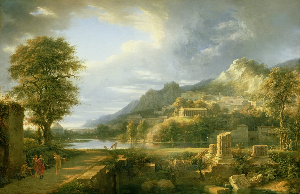 De Oude Stad Agrigentum, 1787 door Pierre Henri de Valenciennes