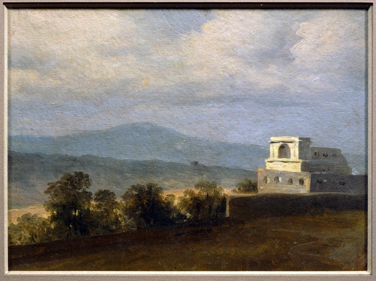 i€ la villa Borghèse: het paviljoen - Pavillon op het domein van de Villa Borghèse ... door Pierre Henri de Valenciennes