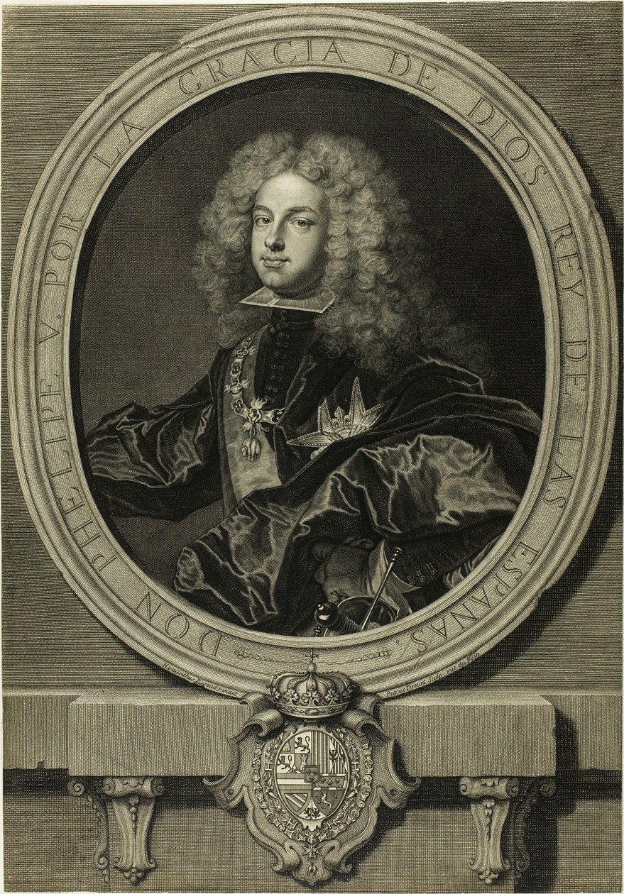 Portret van Filips V, koning van Spanje door Pierre Imbert Drevet