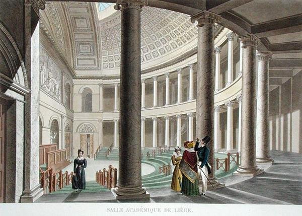 Interieur van de Academie in Luik, uit 