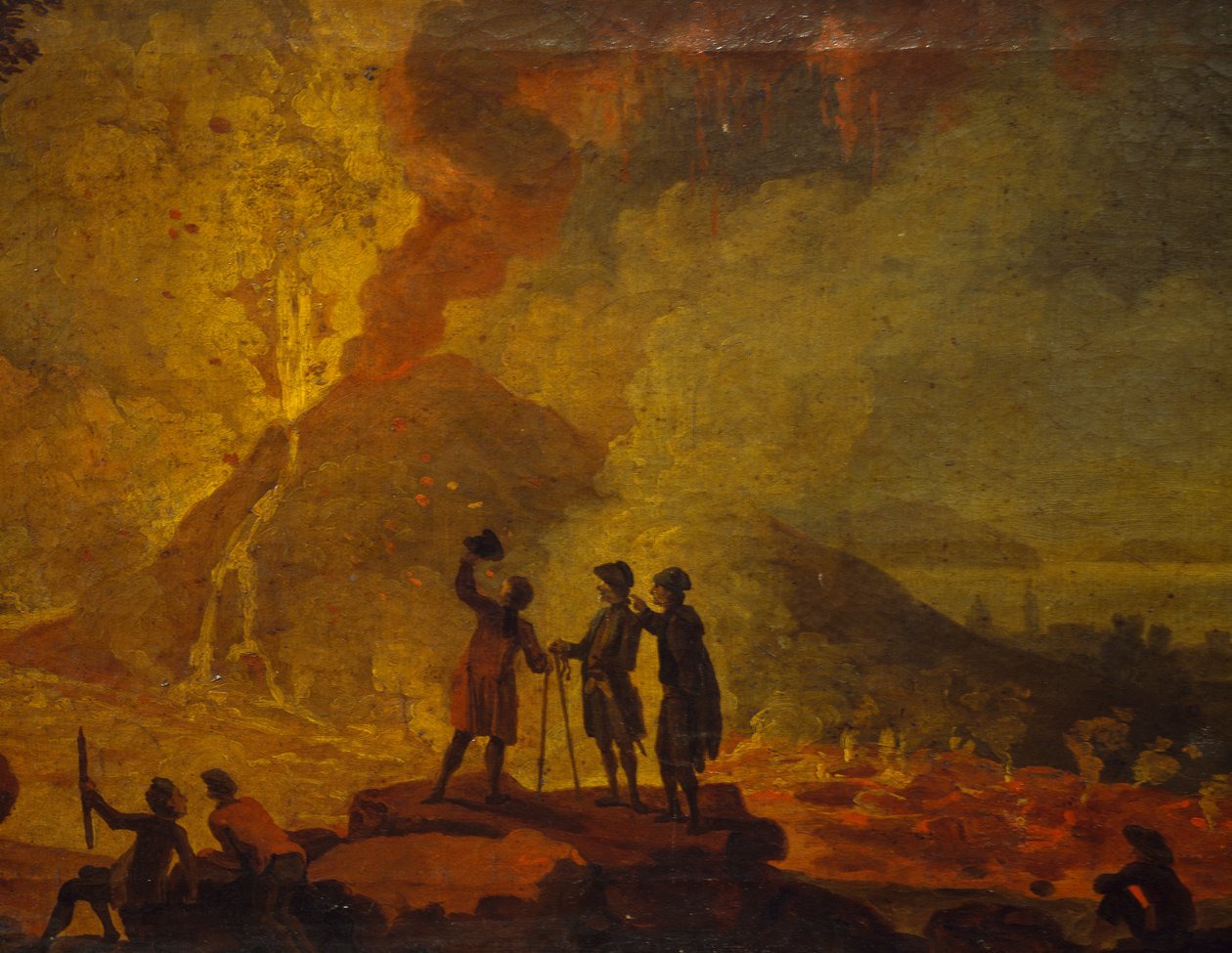 Uitbarsting van de Vesuvius, door Pierre-Jacques Volaire (detail) door Pierre Jacques Volaire