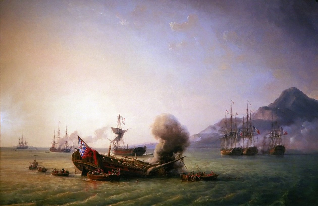 Frans: Combat du Grand Port, 23 augustus 1810 door Pierre Julien Gilbert