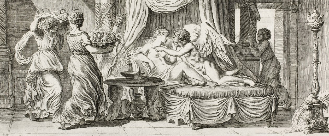 Cupido en Psyche door Pierre Lelu
