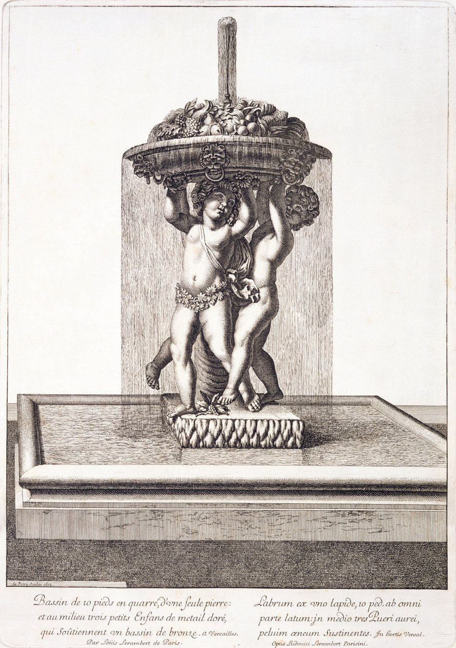 Fontein door Louis Lerambert in Versailles, 1673 door Pierre Lepautre