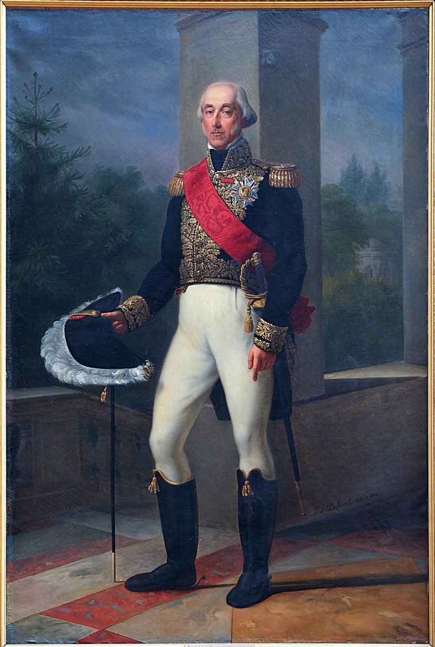 Frans: Portrait en pied duc de Bourbon, en tenue de lieutenant général door Pierre Louis Delaval