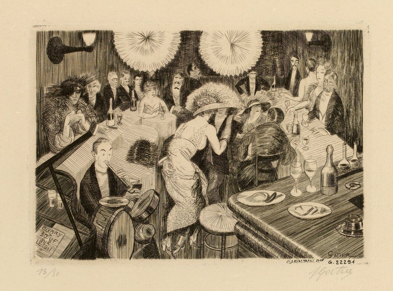 De bar bij Le Boeuf sur le Toit door Pierre Louis Gatier