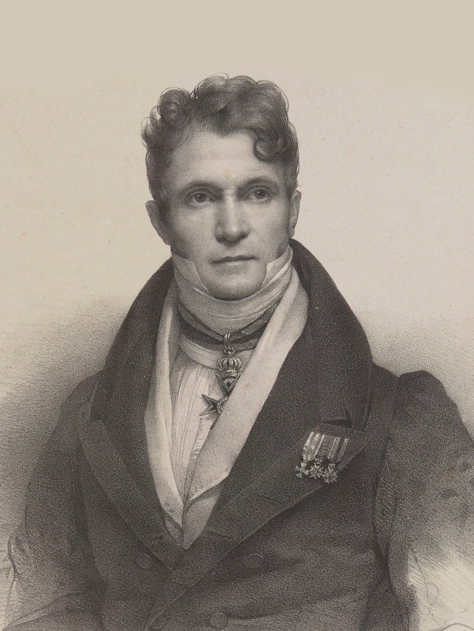 Portret van de dirigent en componist Gaspare Spontini door Pierre Louis Henri Grevedon