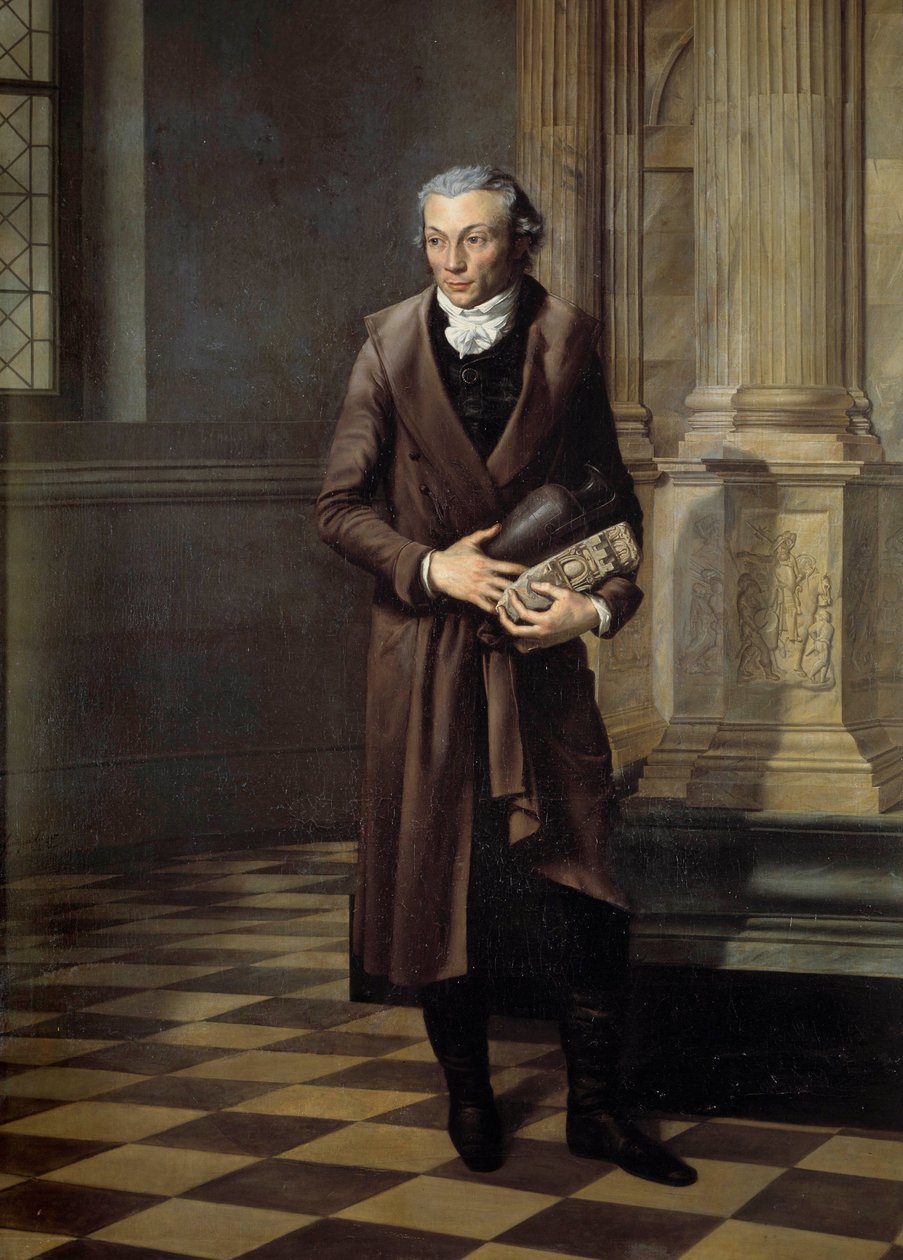 Portret van Alexandre Lenoir (1761-1839), curator van het museum van Franse monumenten. Schilderij door Pierre M. Delafontaine (1774-1860) 1802 door Pierre Maximilien Delafontaine