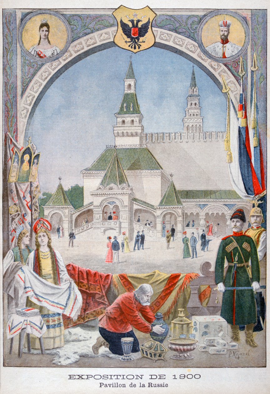 Het Russische paviljoen op de Wereldtentoonstelling van 1900, Parijs door Pierre Mejanel