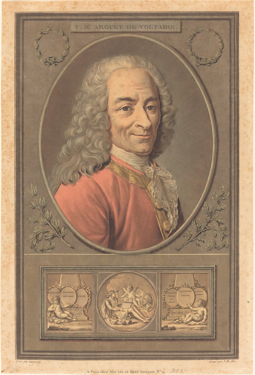 F.M. Arouet de Voltaire door Pierre Michel Alix