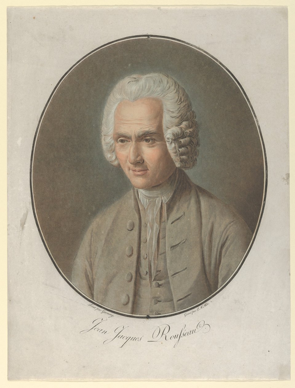 Jean-Jacques Rousseau, 1791 door Pierre Michel Alix
