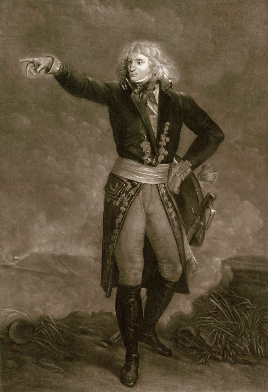 Napoleon Bonaparte als generaal van het Italiaanse leger (1796-1797) - Gravure door Pierre Michel Alix door Pierre Michel Alix