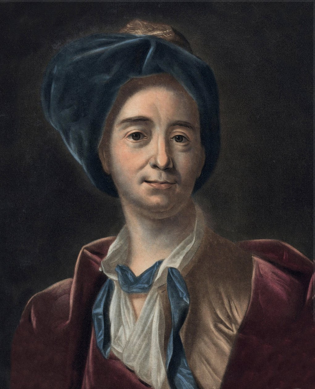 Portret van Bernard Le Bouyer (Le Bovier) de Fontenelle (1657-1757), Franse schrijver. gravure naar Pierre Michel Alix door Pierre Michel Alix
