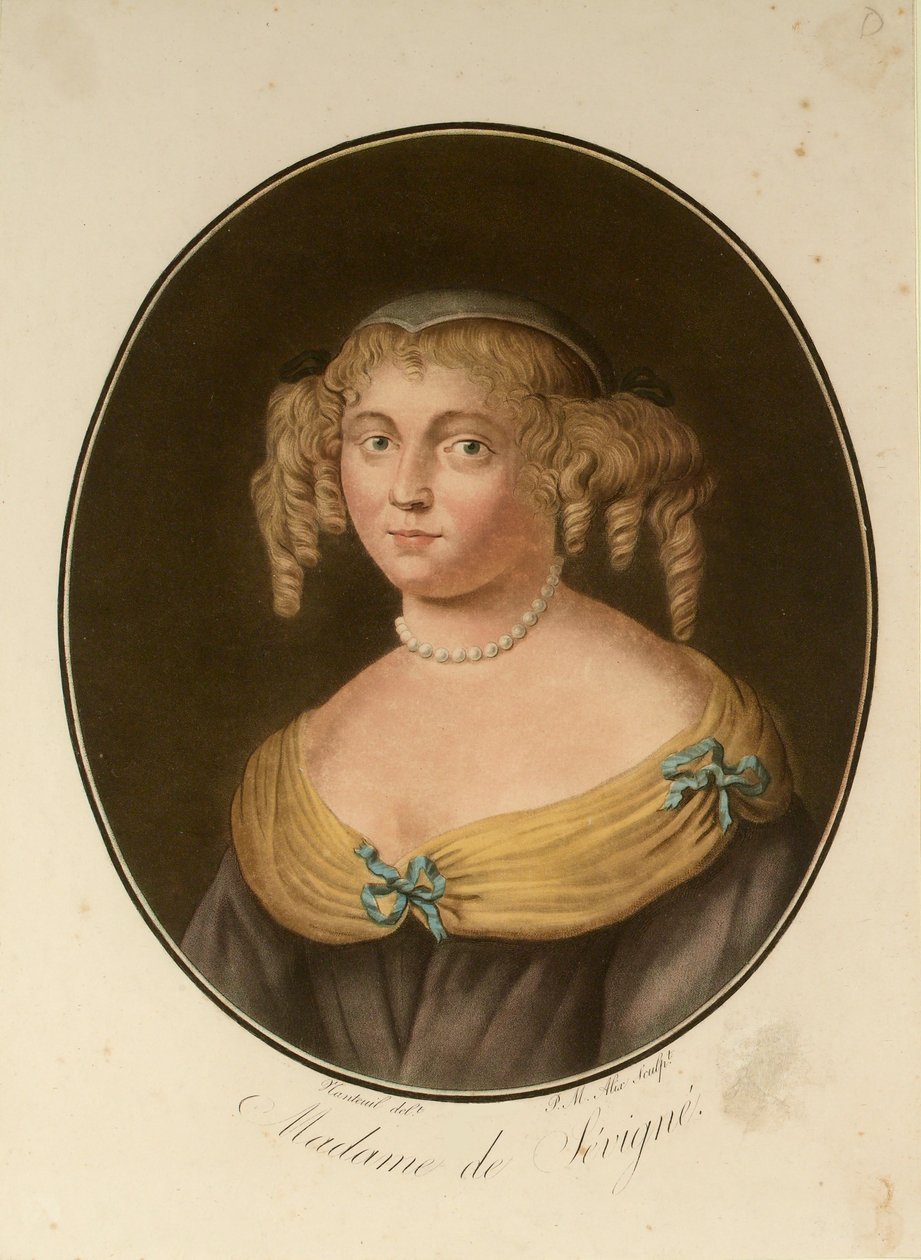 Portret van Marie de Rabutin-Chantal, Markiezin de Sévigné 1626-1696, 1797 door Pierre Michel Alix