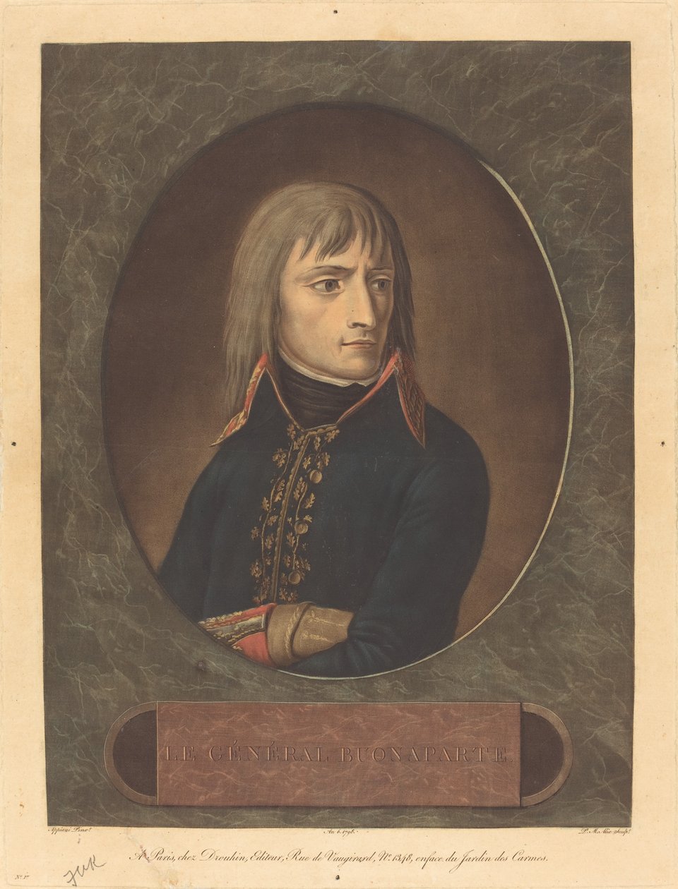 Napoleon als generaal van het Italiaanse leger door Pierre Michel Alix, Andrea Appiani