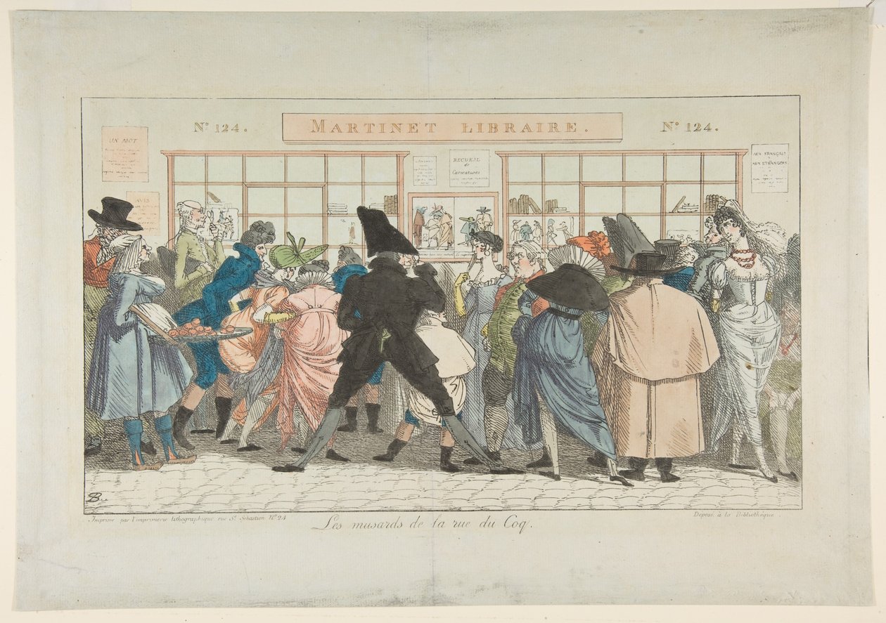 Les Musards de la Rue du Coq, 1805 door Pierre Nolasque Bergeret