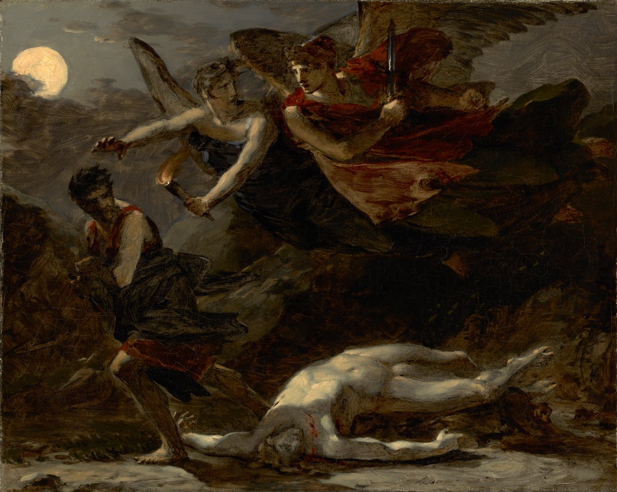 Gerechtigheid en Goddelijke Wraak Achtervolgen Misdaad, c.1805-6 door Pierre Paul Prudhon