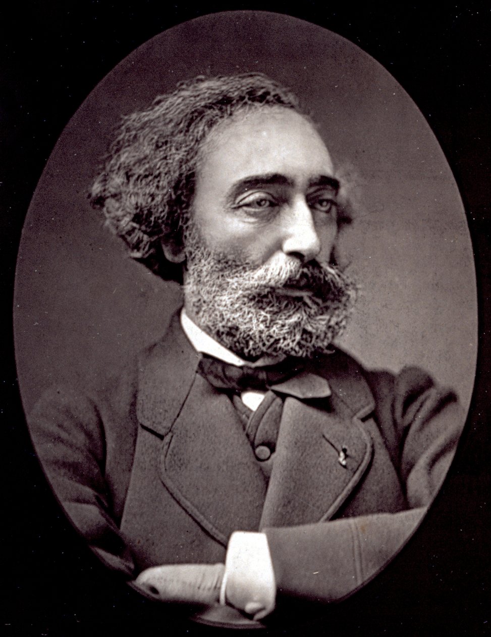 Halflang portret van de schilder Emile Levy door Pierre Petit