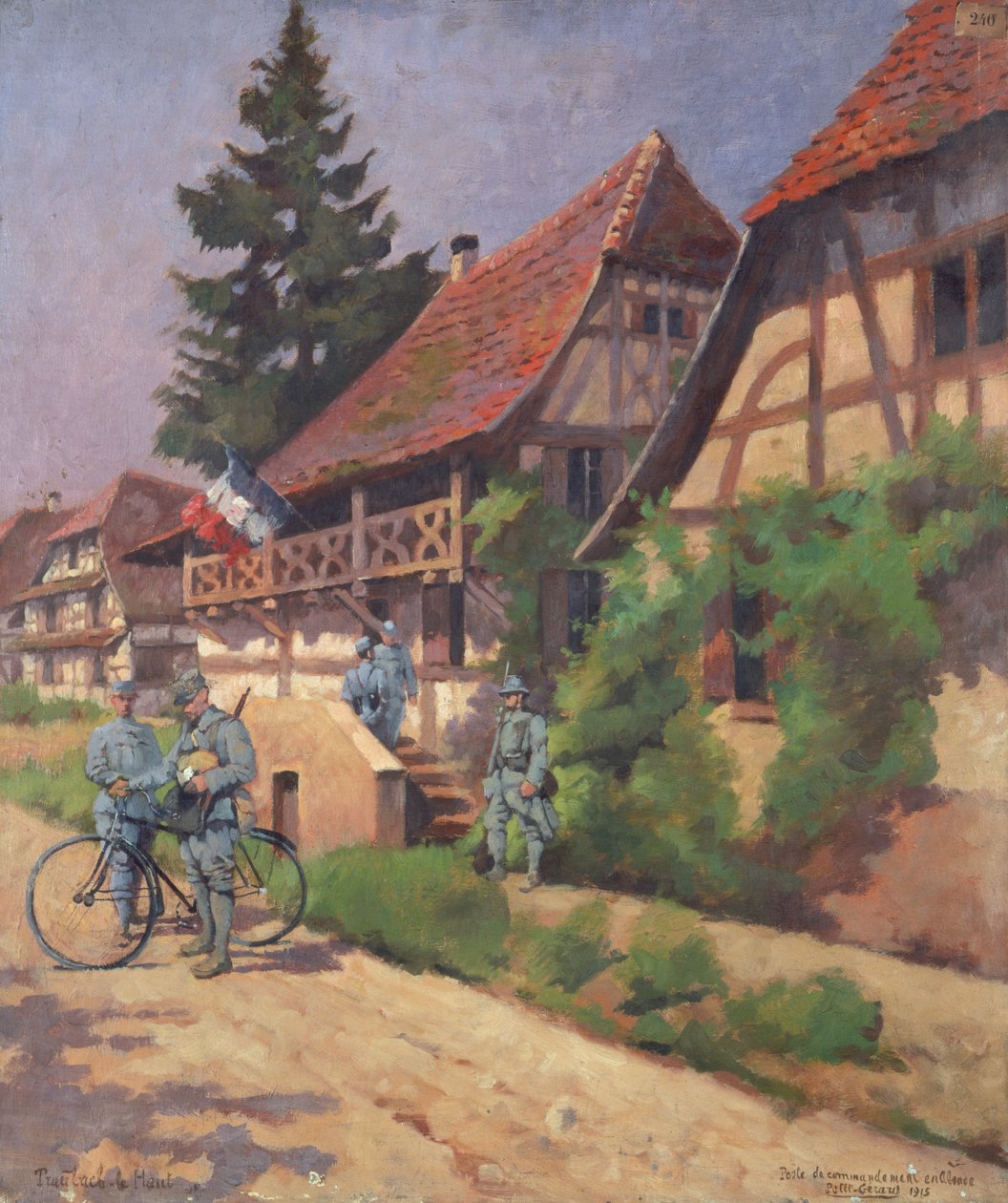 Frans commandopost in de Elzas door Pierre Petit-Gerard