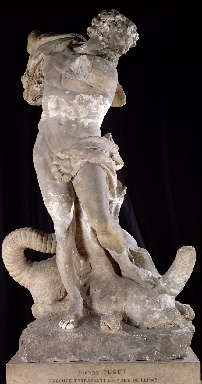 Hercules Vecht tegen de Lernaeaanse Hydra door Pierre Puget
