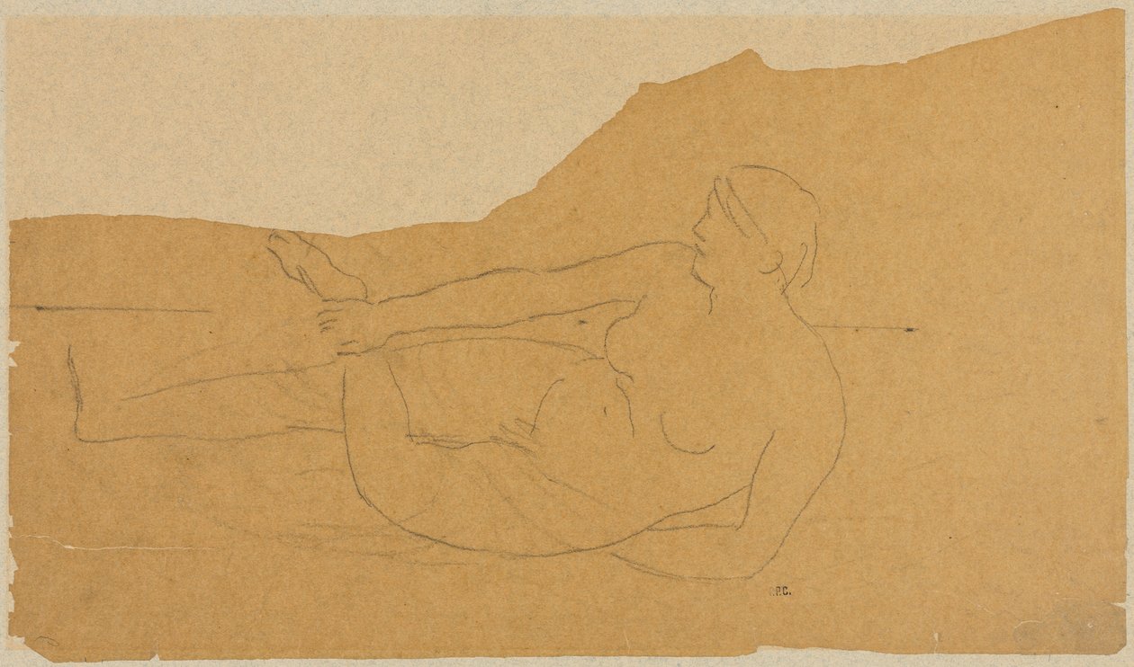 Weiblicher Akt door Pierre Puvis de Chavannes