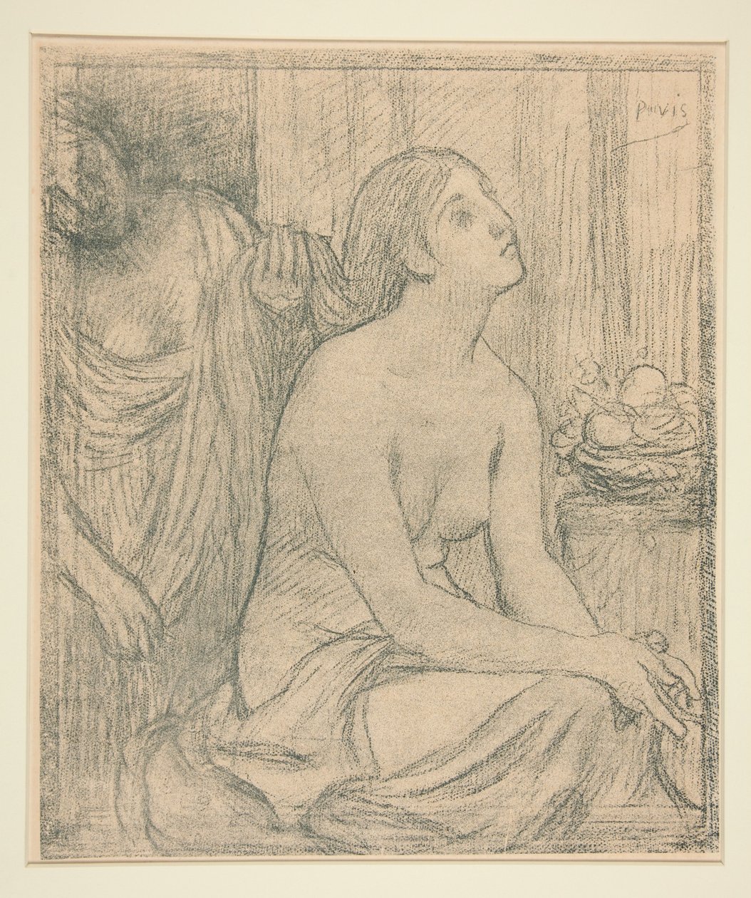 Het toilet door Pierre Puvis de Chavannes