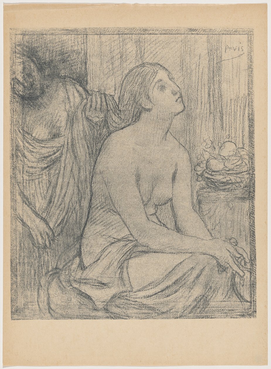 Het toilet door Pierre Puvis de Chavannes