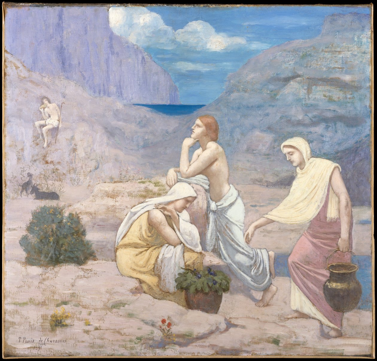 Het lied van de herder door Pierre Puvis de Chavannes