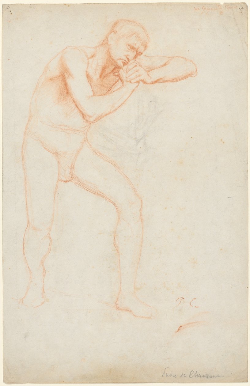 Mannelijk Naakt door Pierre Puvis de Chavannes