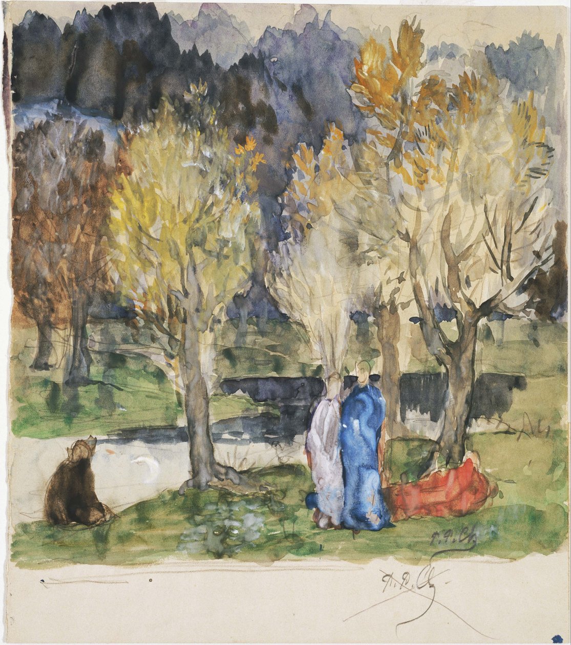 Heilig bos door Pierre Puvis de Chavannes
