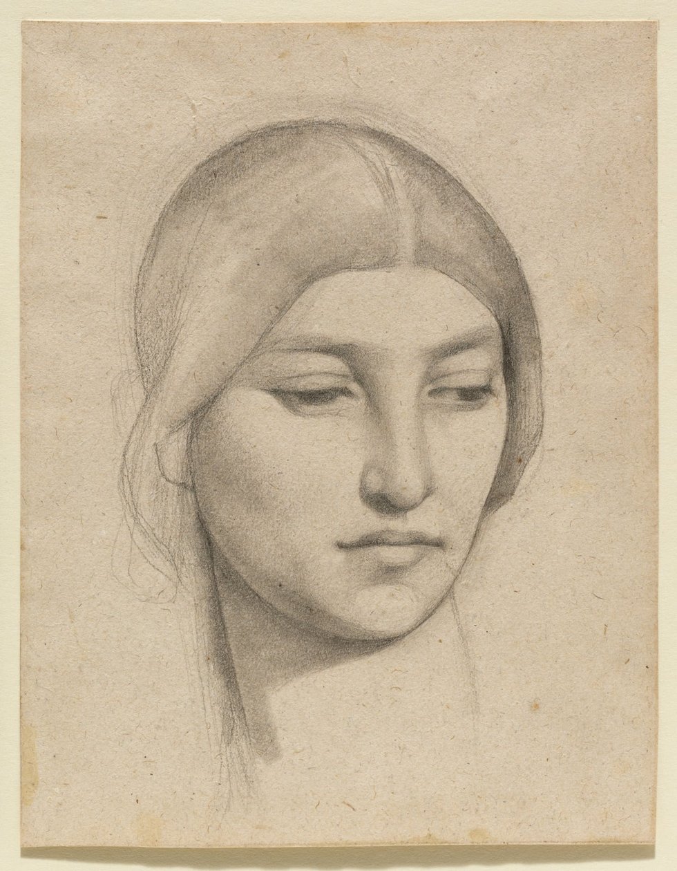 Studie van een vrouwenhoofd door Pierre Puvis de Chavannes