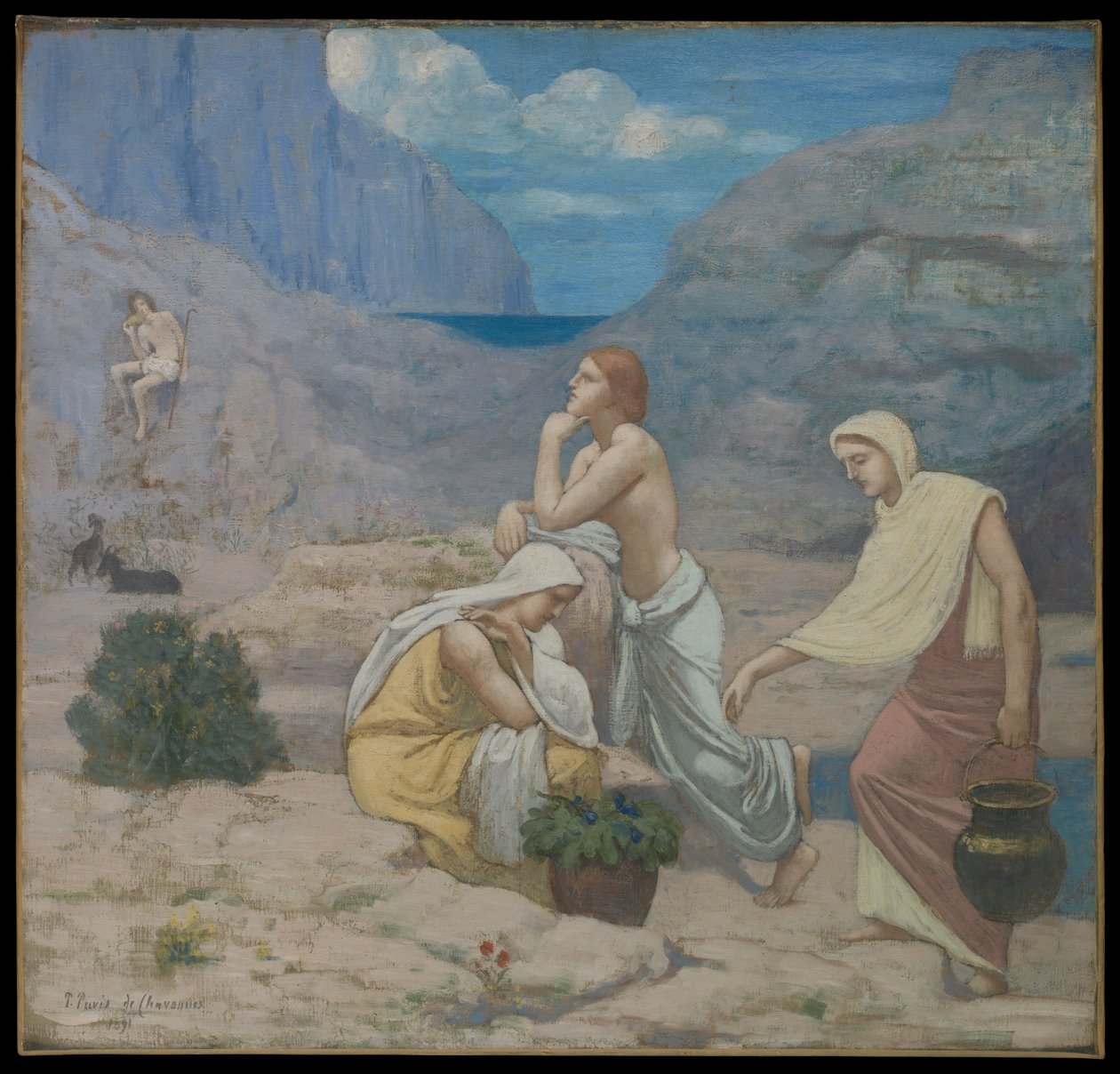 Het lied van de herder door Pierre Puvis de Chavannes