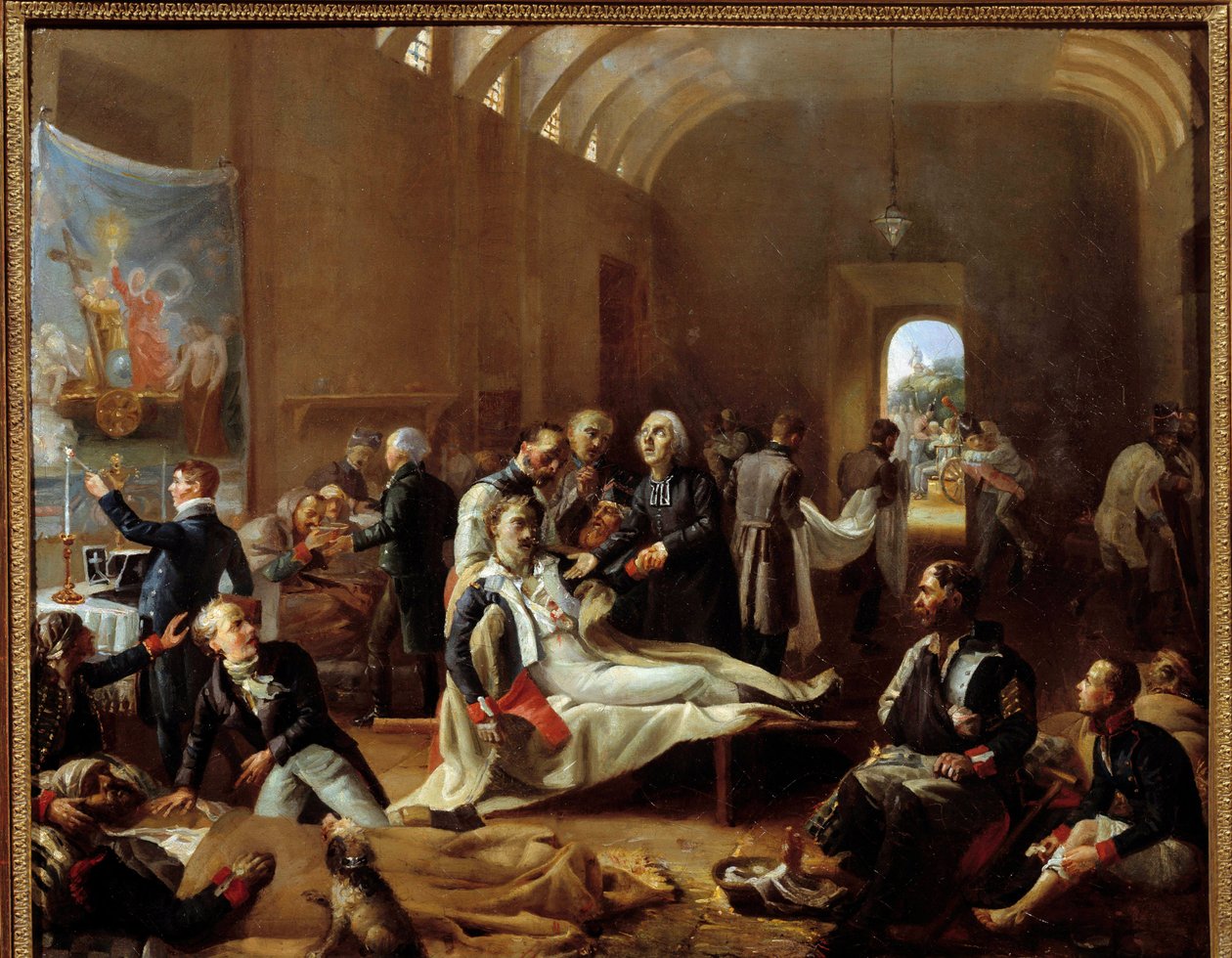 Een ambulance tijdens de Franse veldtocht in 1814 Schilderij door Pierre Vigneron (1789-1872) 1814 Parijs, Musee Carnavalet door Pierre Roch Vigneron
