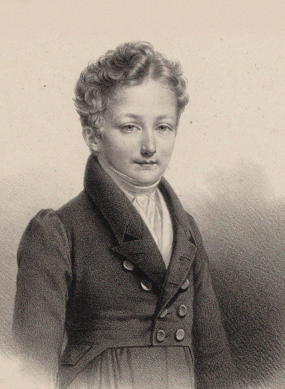 Portret van de pianist en componist Sigismund Thalberg 1812-1871, 1826 door Pierre Roch Vigneron