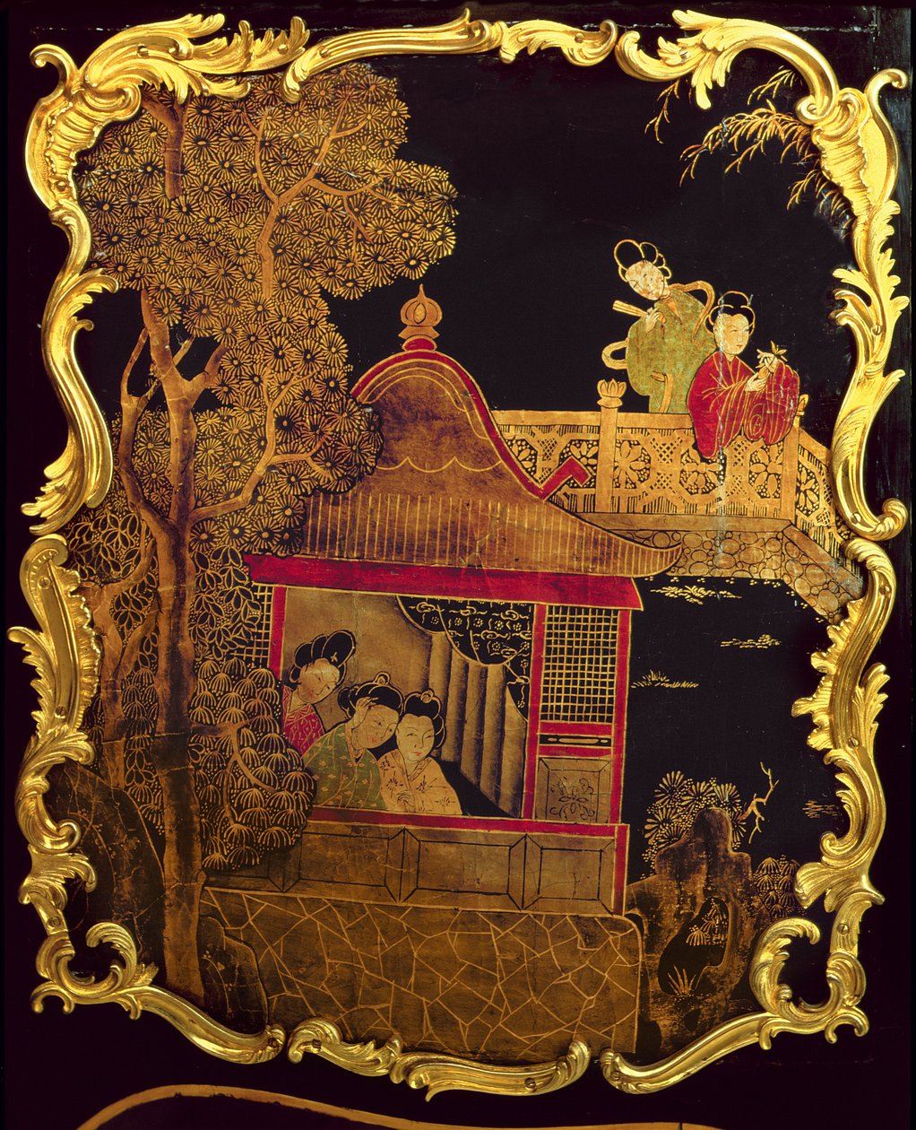 Zijpaneel van een Louis XV Commode, ca.1745 door Pierre Roussel