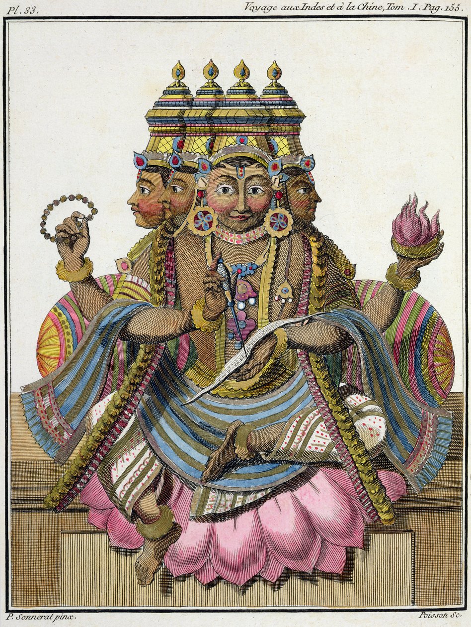 Brahma, hindoegod van de schepping, uit 