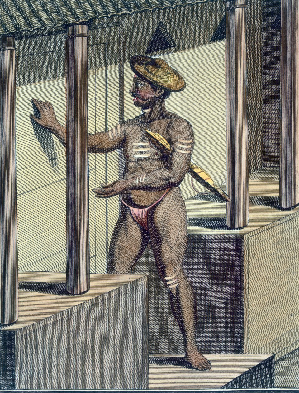Carépatré Pandaron (religieuze toegewijde gezworen tot stilte), gegraveerd door Poisson, uit 