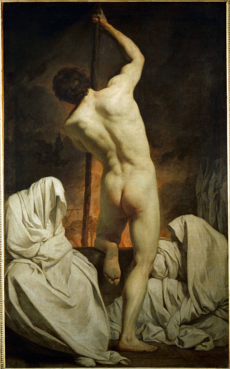 Charon passant les ombres - Charon in de onderwereld ... door Pierre Subleyras