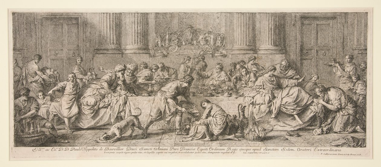 La Madeleine aux pieds de Jésus (Het banket in het huis van Simon de Farizeeër) door Pierre Subleyras