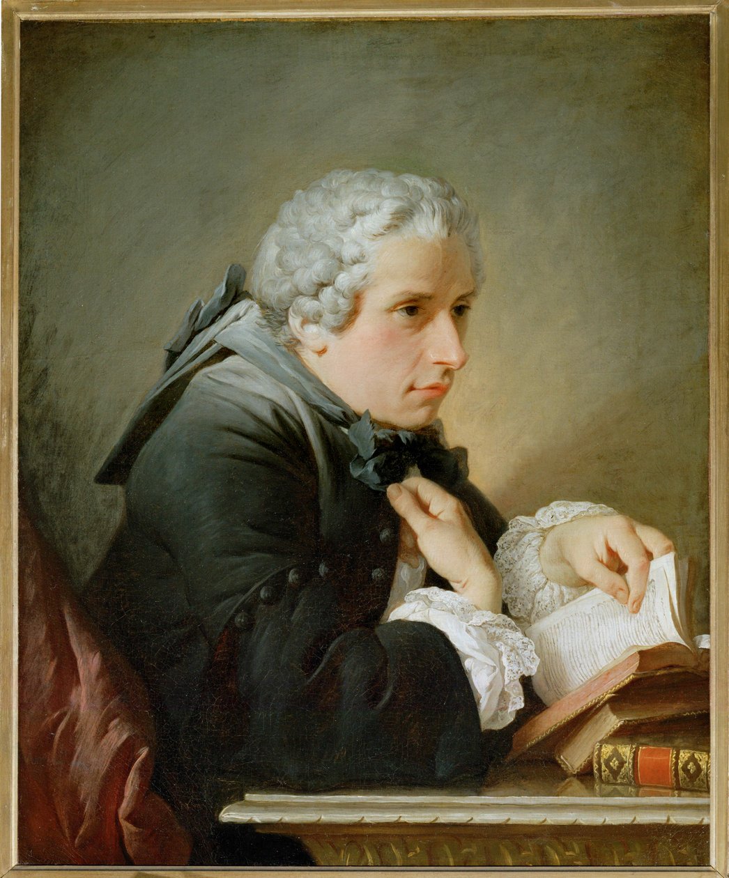 Vermoedelijk portret van Giuseppe Baretti, Italiaanse criticus-anlexicograaf ... door Pierre Subleyras