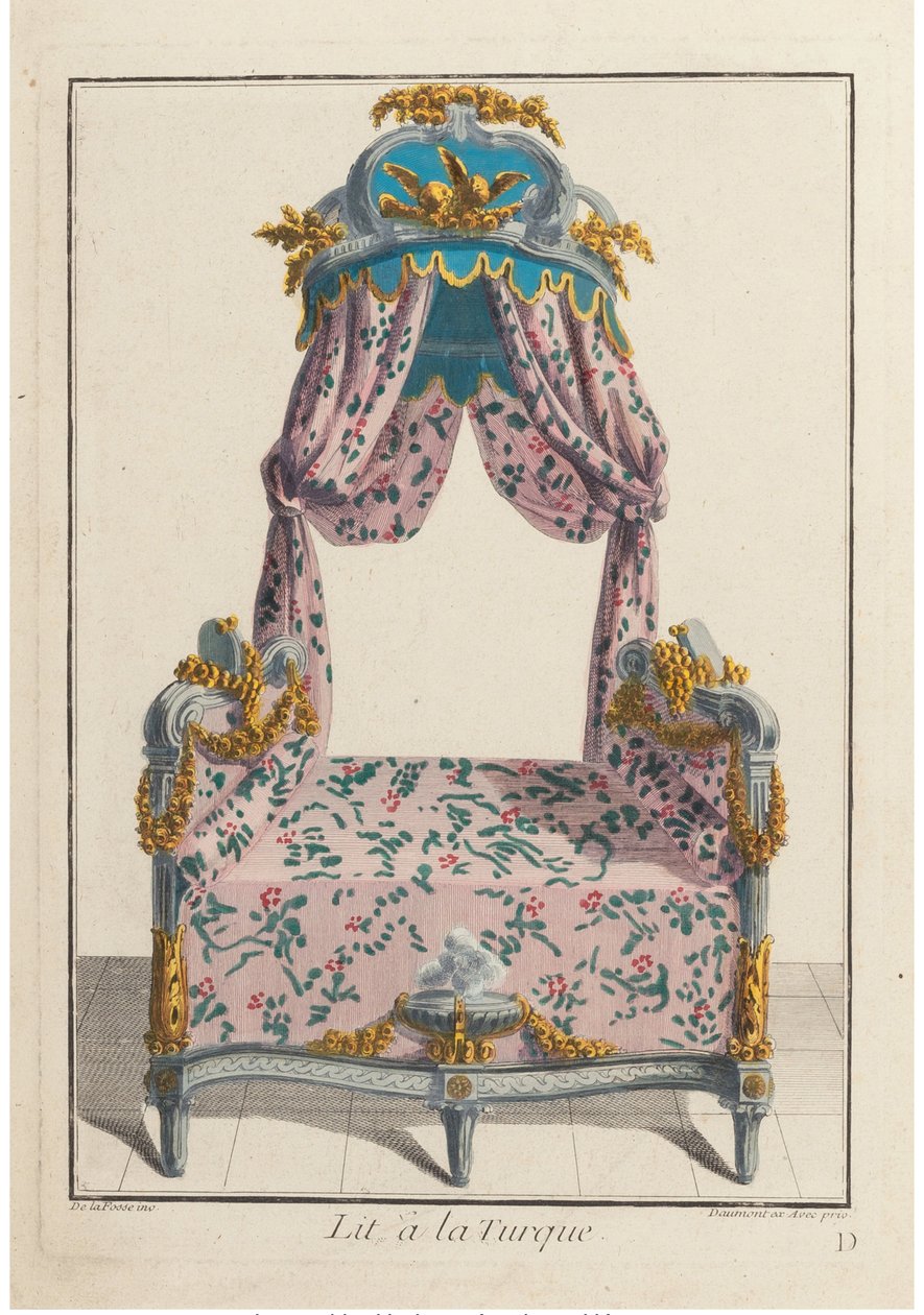 Lit à la Turque, ca 1788 door Pierre de La Mesangere