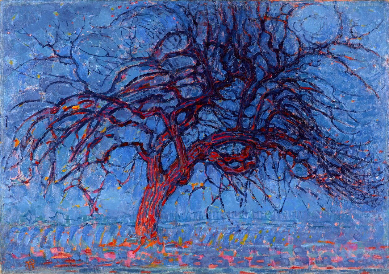 Avond: De rode boom, 1908-10 door Piet Mondrian