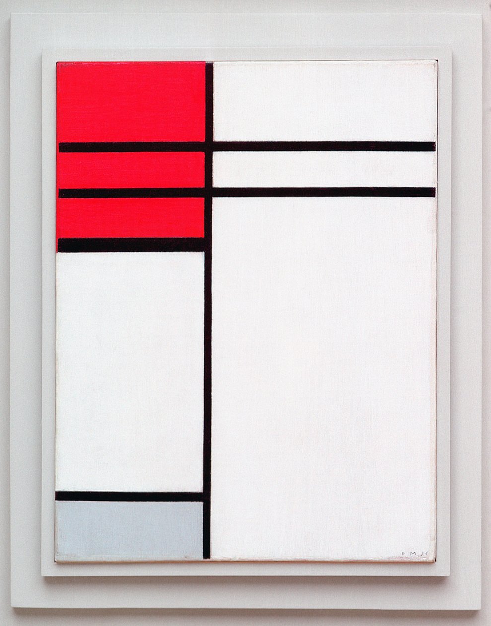 Compositie (A) in Rood en Wit door Piet Mondrian
