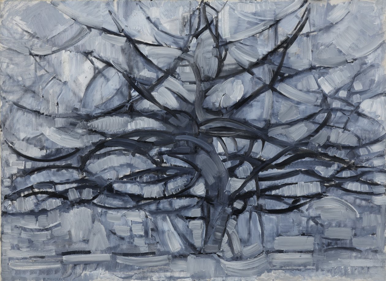 De grijze boom, 1911 door Piet Mondrian