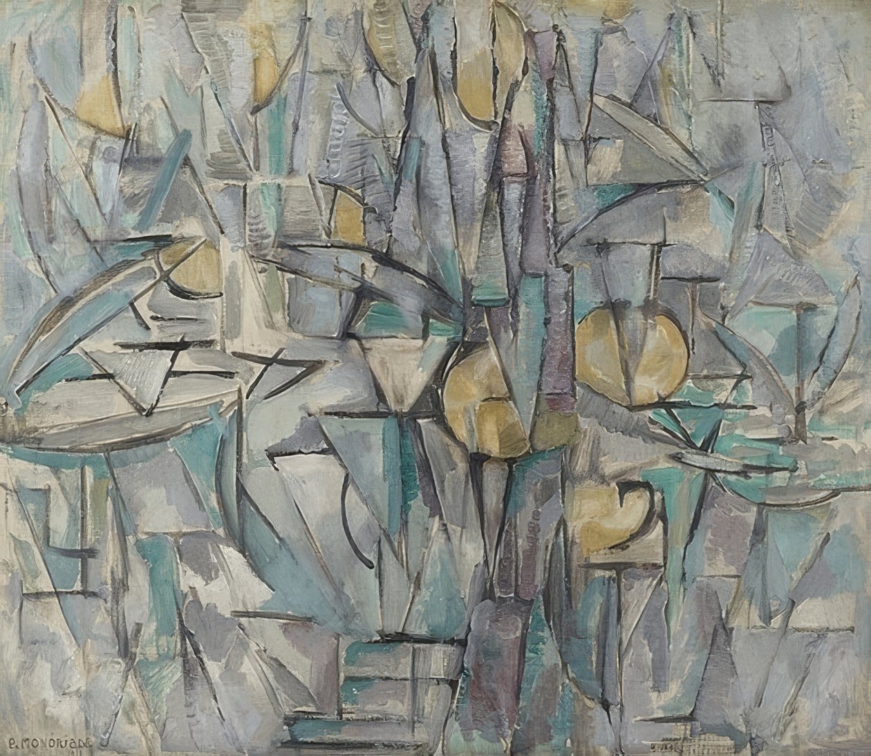 Compositie X. 1911 door Piet Mondrian