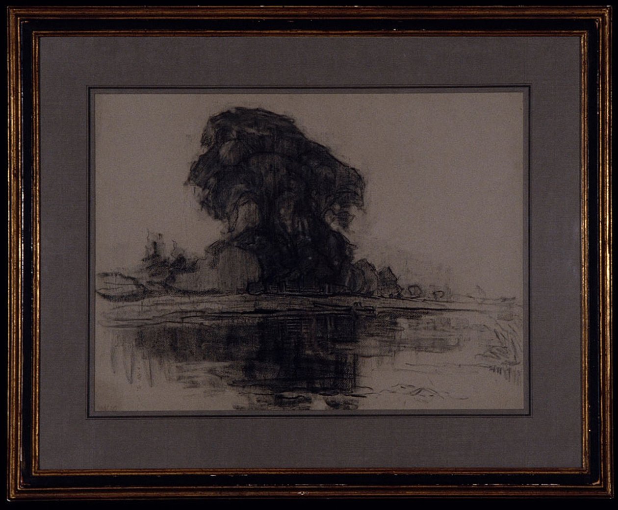 Landzicht Boerderij: Compositiestudie, c.1905 door Piet Mondrian